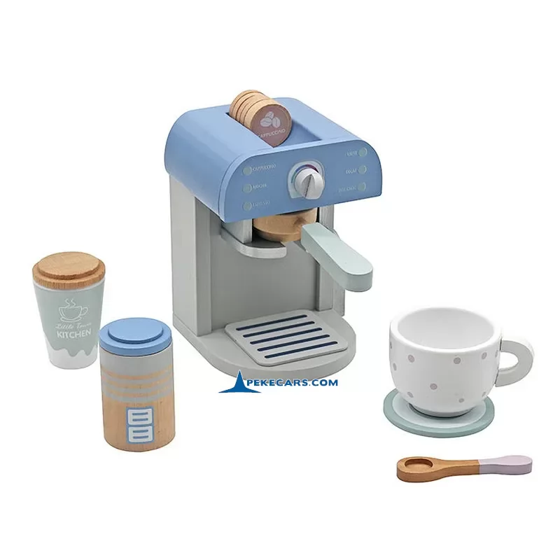 Maquina de Cafe de Madera con Accesorios