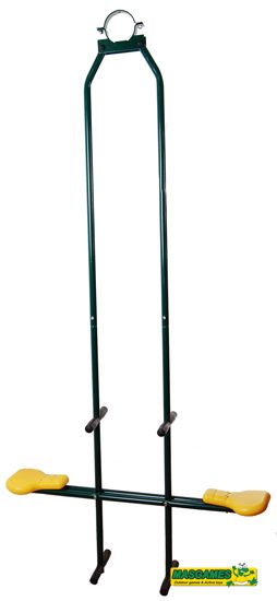 Asiento cara a cara para columpios de madera redonda - vista completa