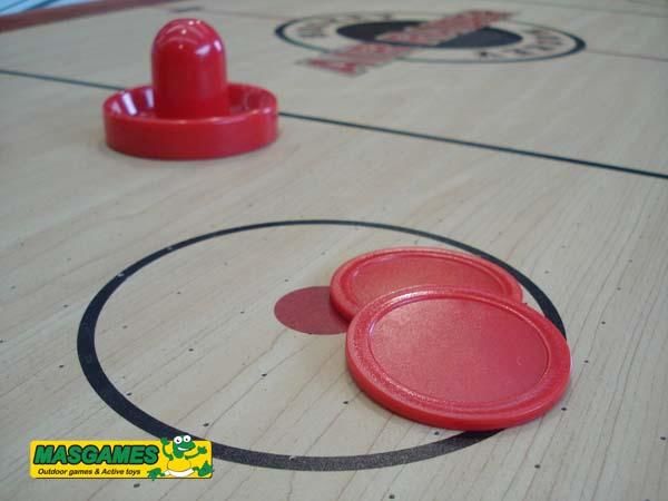 SET 2 DISCOS AIR HOCKEY - Vista con pusher