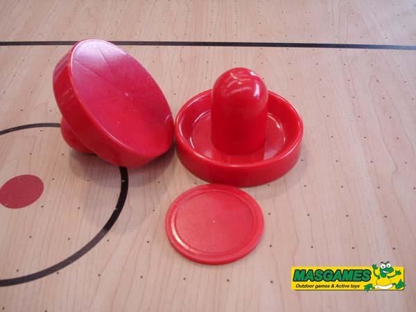 PUSHER PARA AIR HOCKEY - 1 UNIDAD - Vista con discos