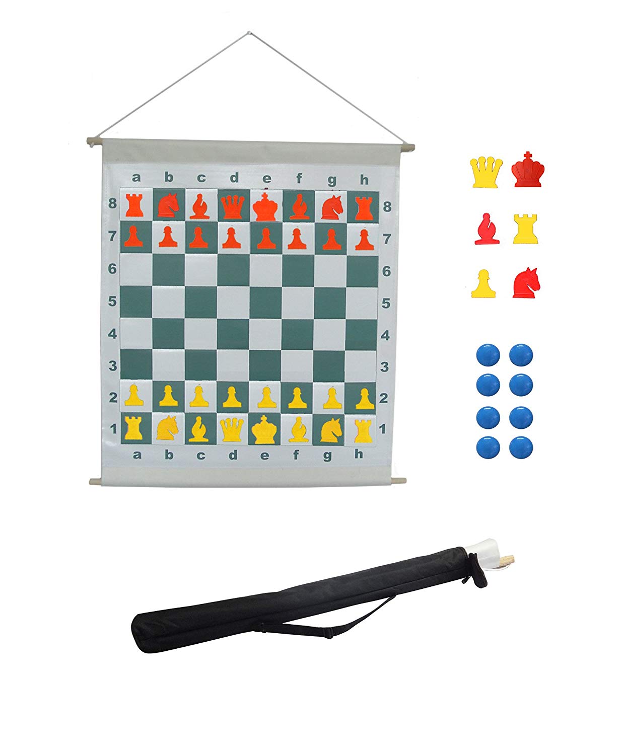 mural de ajedrez enrollable