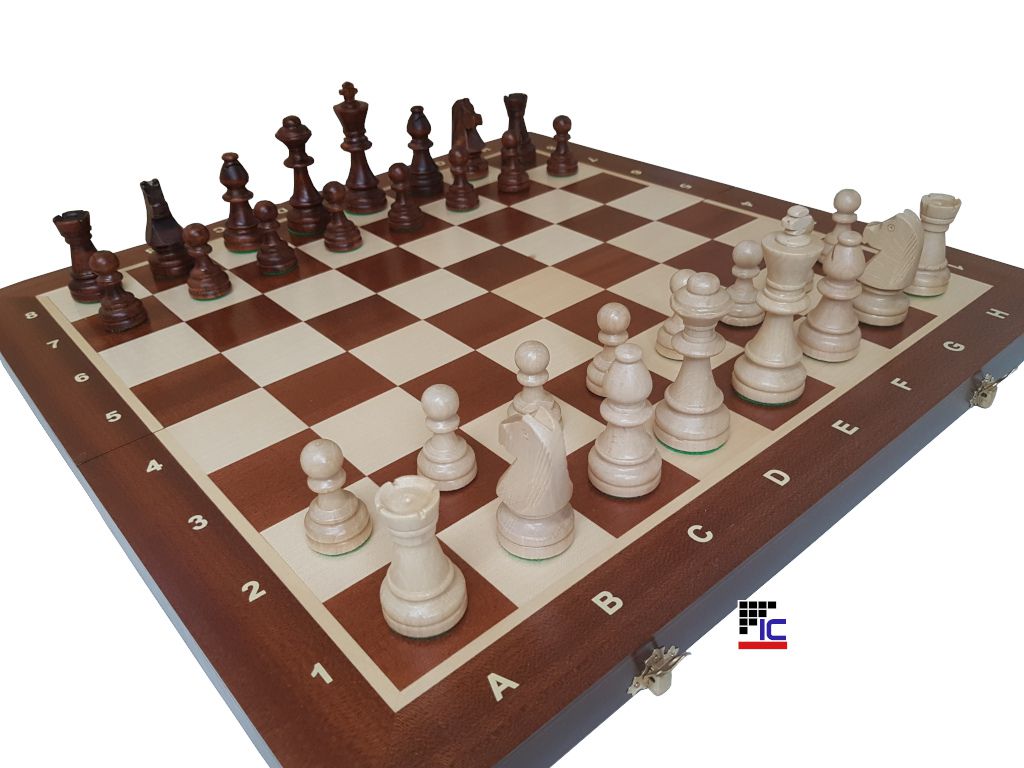 Juego Ajedrez plegable de madera con piezas Staunton nº6