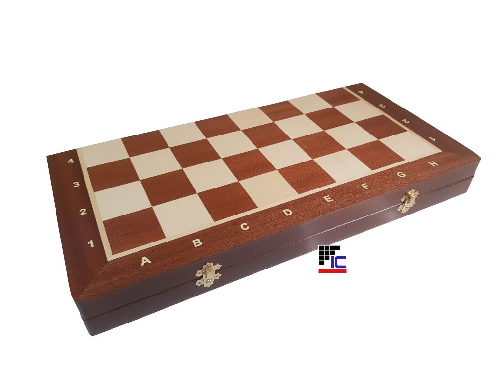 Juego Ajedrez plegable de madera con piezas Staunton nº6 plegado