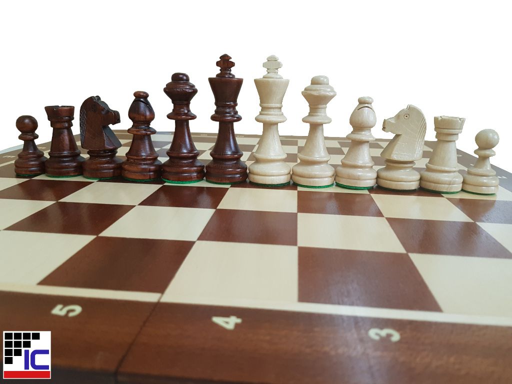 Juego Ajedrez plegable de madera con piezas Staunton nº6 piezas