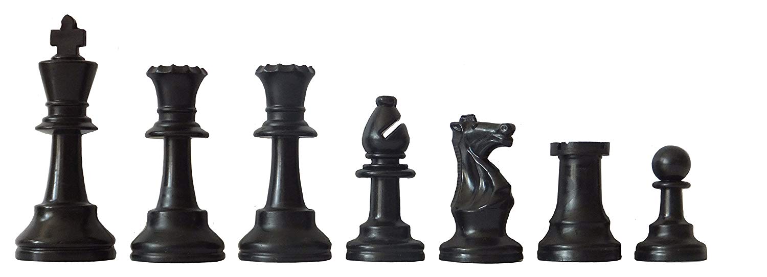 piezas negras de ajedrez