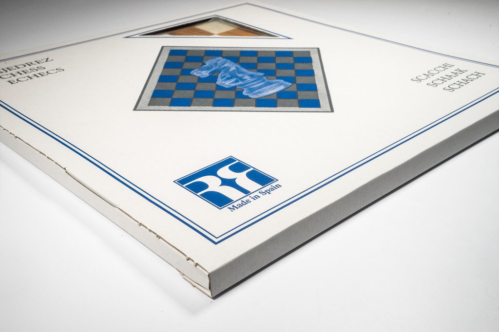 Tablero de Ajedrez Gambito de Dama 50 x 50 cm - caja