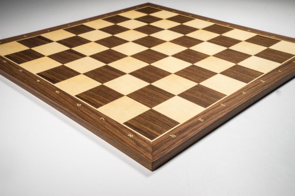 Tablero de Ajedrez Nogal 50 x 45 con Coordenadas - vista tablero