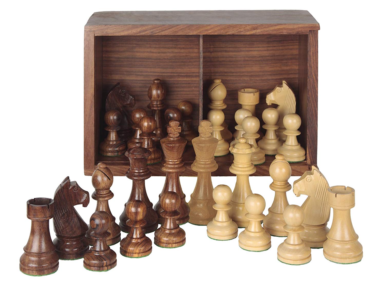 piezas de ajedrez staunton 5 madera plomadas