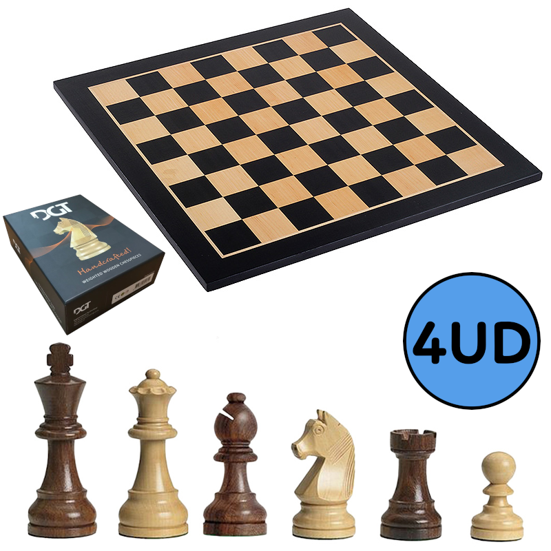 Tablero madera caoba negra/arce + Piezas DGT Timeless 95MM