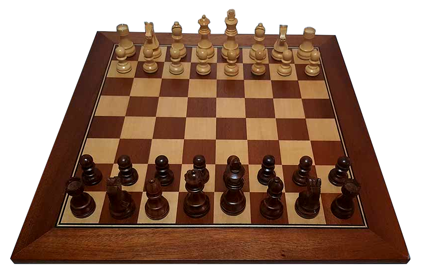 tablero de madera de ajedrez