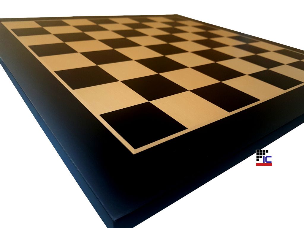 Tablero de madera de caoba negra/arce 54x54 sin notación