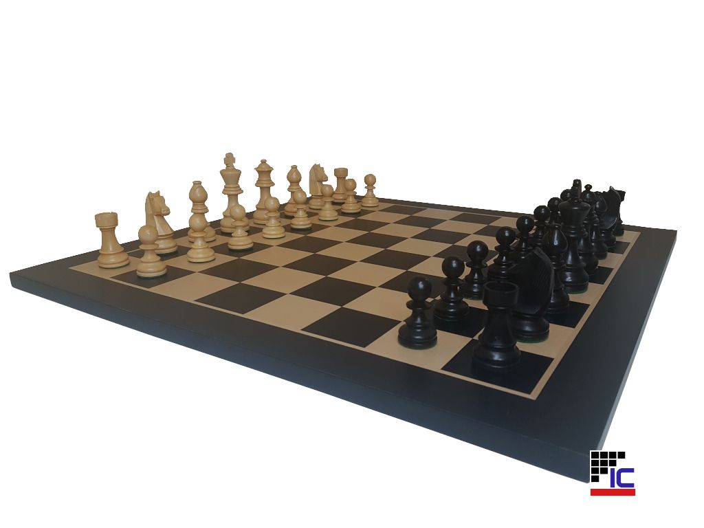 Tablero de madera de caoba negra/arce 54x54 sin notación