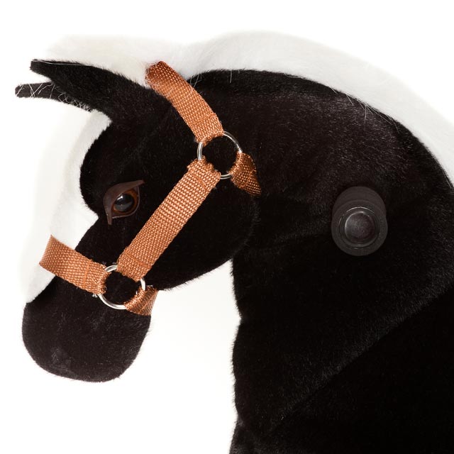 Caballo Maharadscha Negro Pequeño Profesional - zoom cabeza