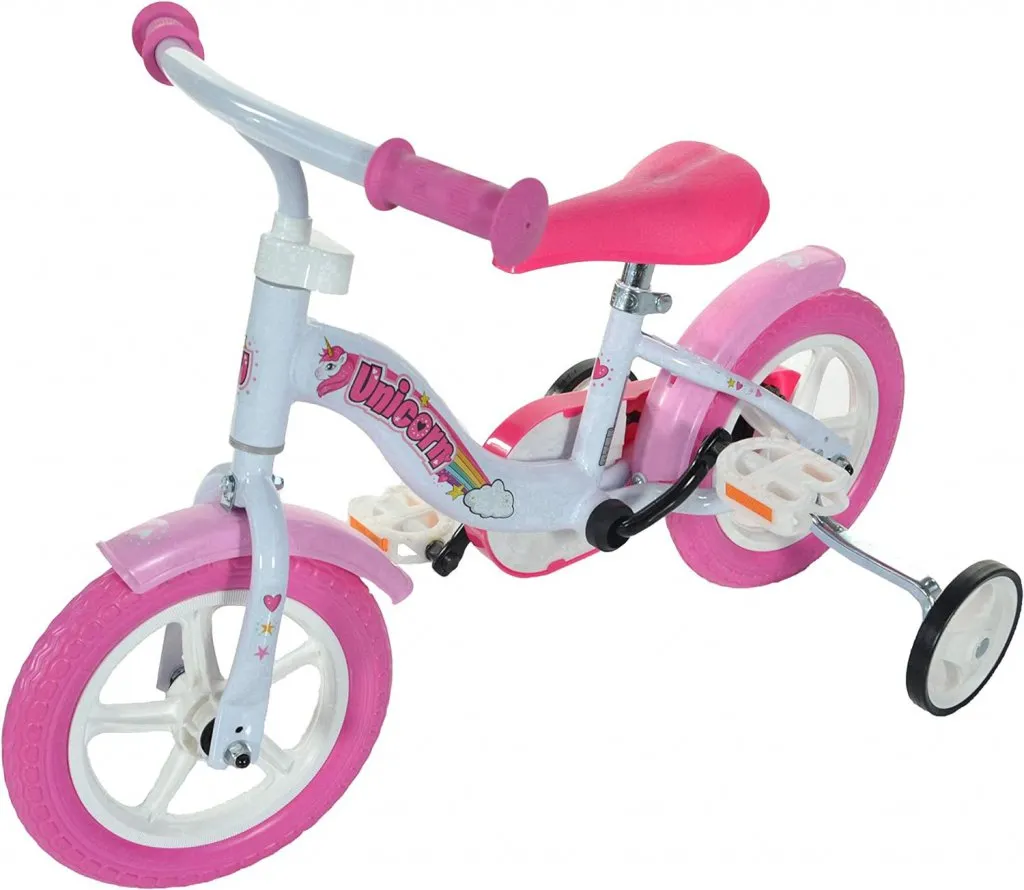 bicicleta para niña de 2 años unicornio 10 dino bikes