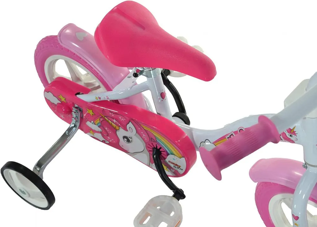 bicicleta con pedales para niños de 2 a 4 años unicornio 10 dino bikes