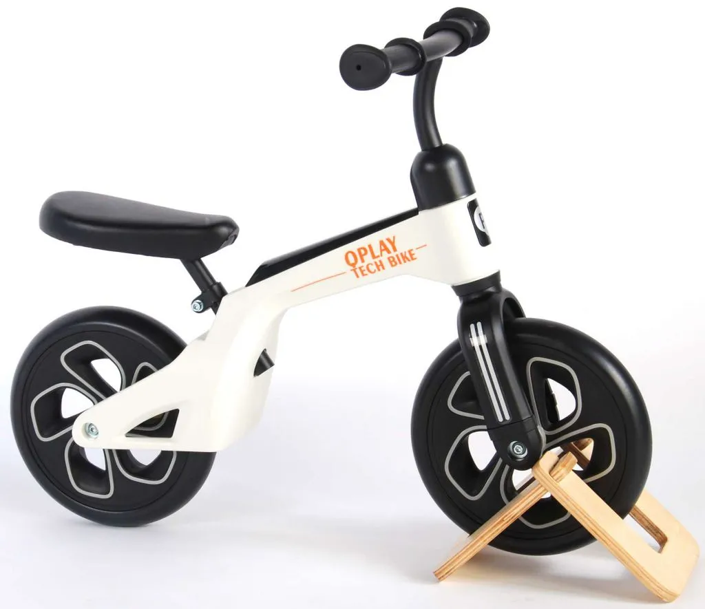 Bicicleta evolutiva QPlay Balance 10 pulgadas Blanca/Negra - vista lateral der.