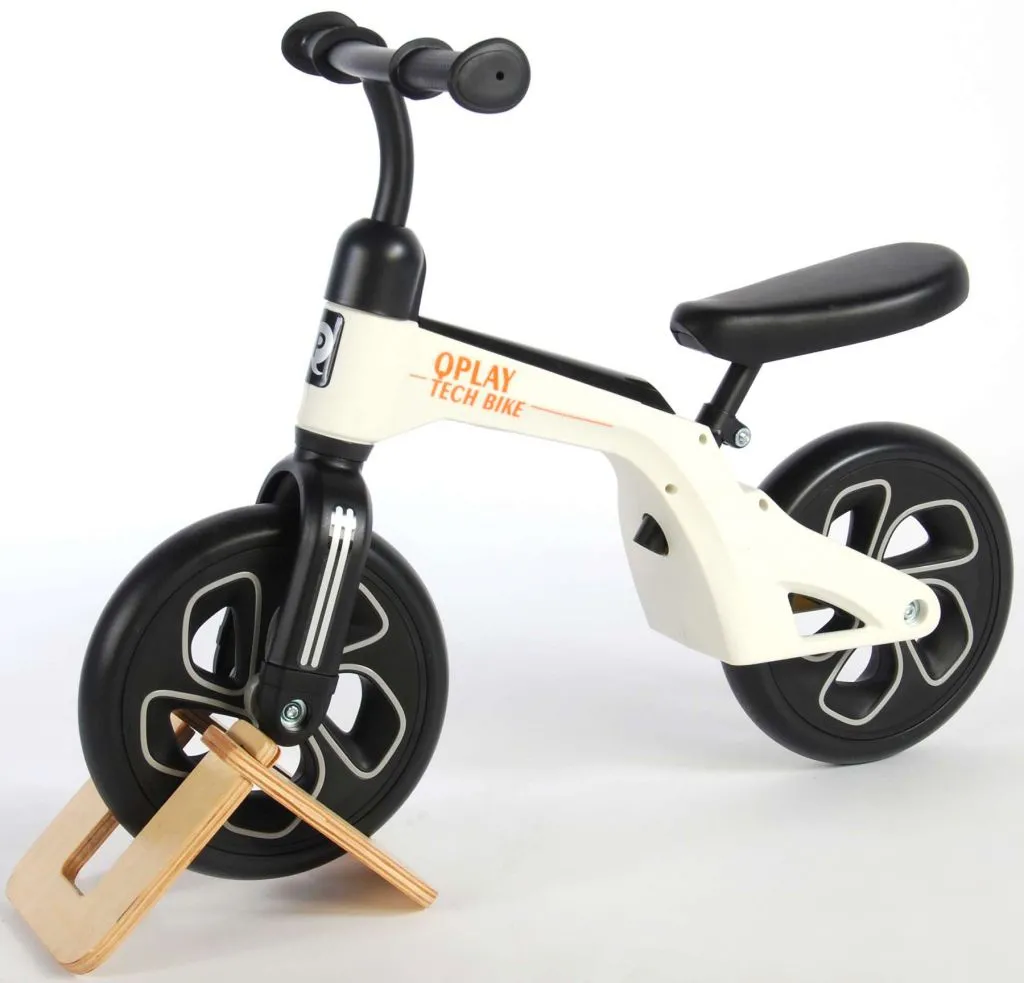 Bicicleta evolutiva QPlay Balance 10 pulgadas Blanca/Negra - vista latera izq.