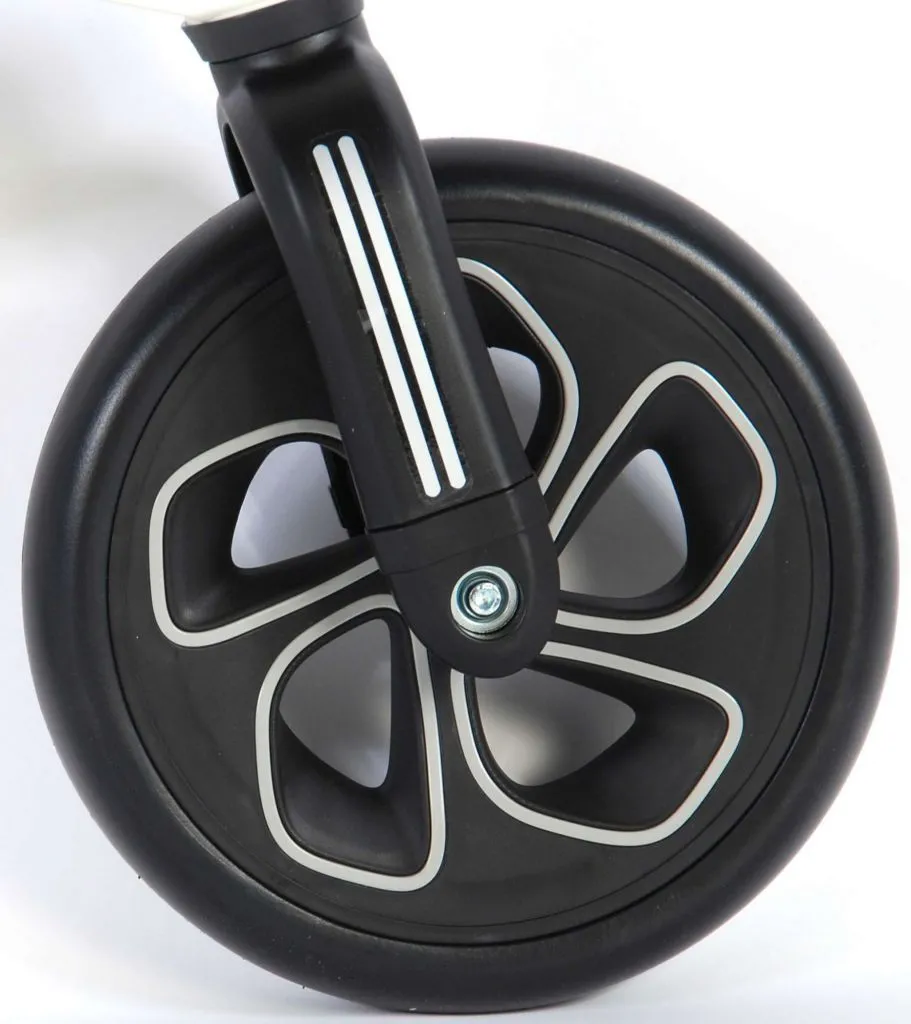 Bicicleta evolutiva QPlay Balance 10 pulgadas Blanca/Negra - rueda delantera