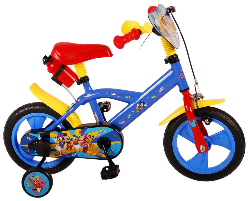 bicicleta para niños de 3 a 6 años disney mickey 12 pulgadas rojo
