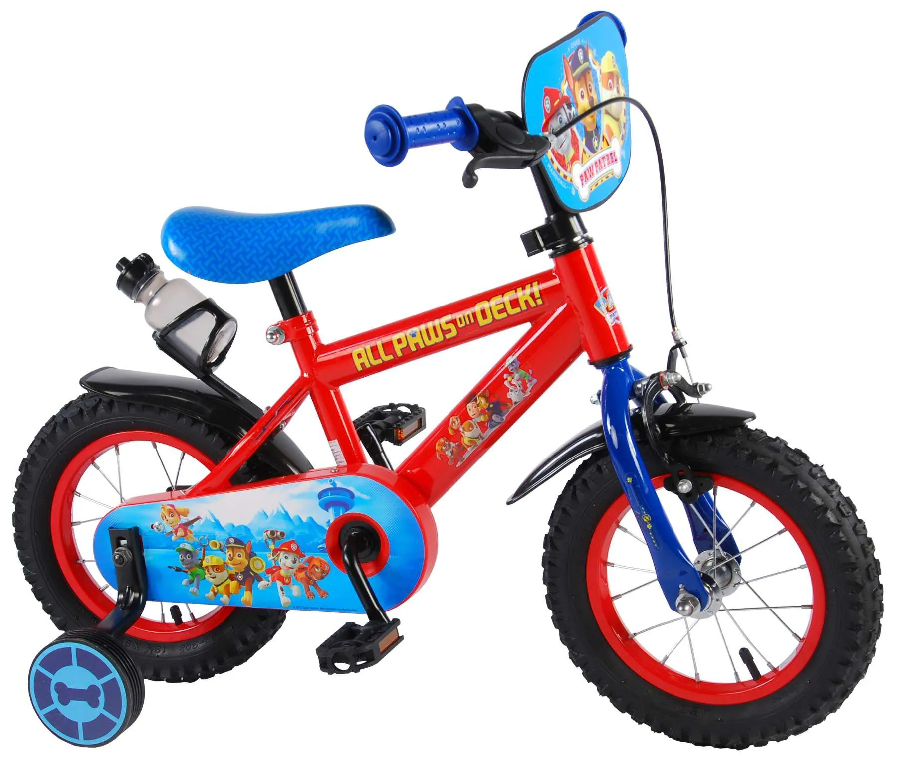 bicicleta para niños de 3 a 6 años paw patrol 12 pulgadas rojo