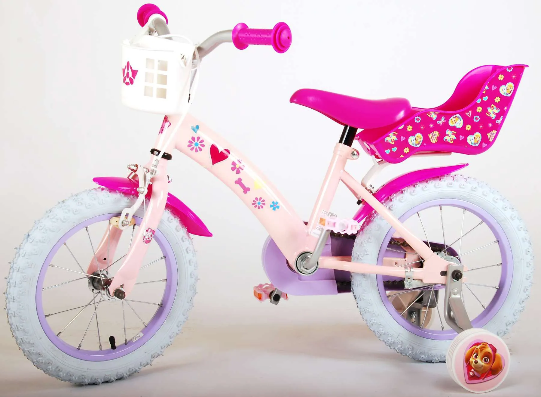 bicicleta para niña de 5 años paw patrol 14 pulgadas rosa