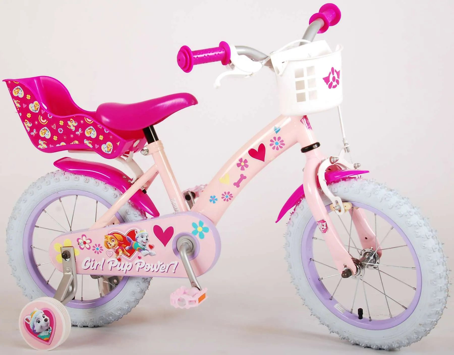 bicicleta para niños paw patrol 14 pulgadas rosa