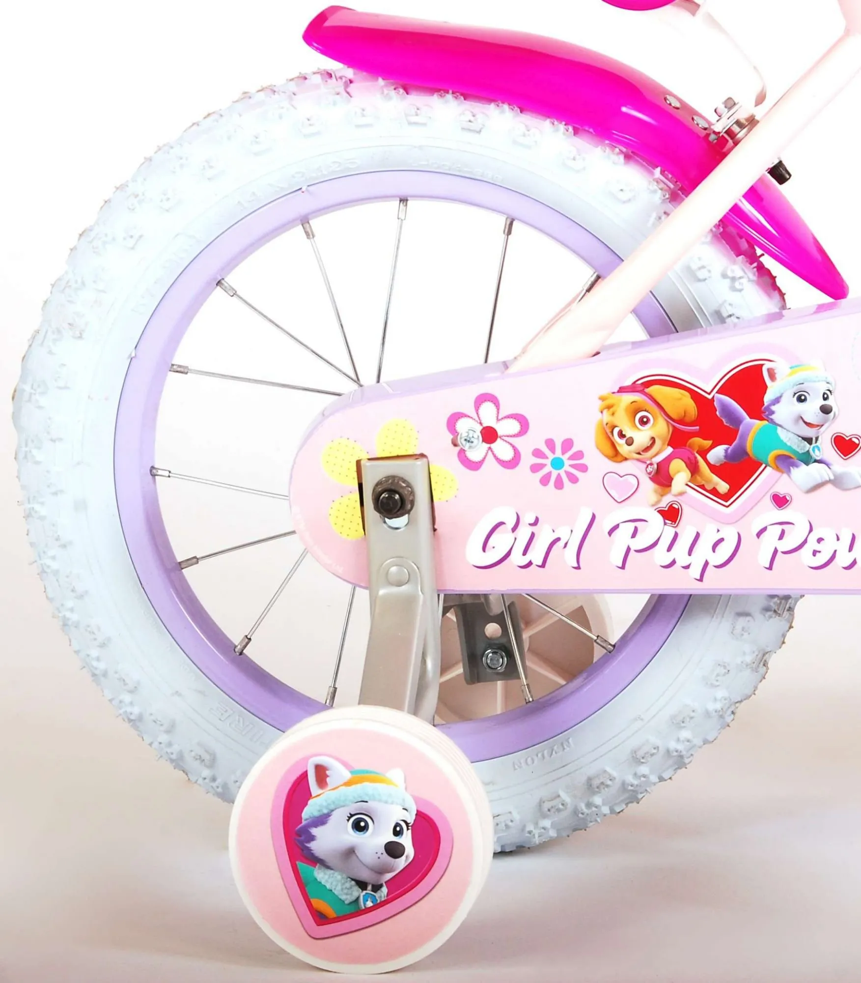 bicicleta con pedales para niños de 2 a 5 años paw patrol 14 pulgadas rosa