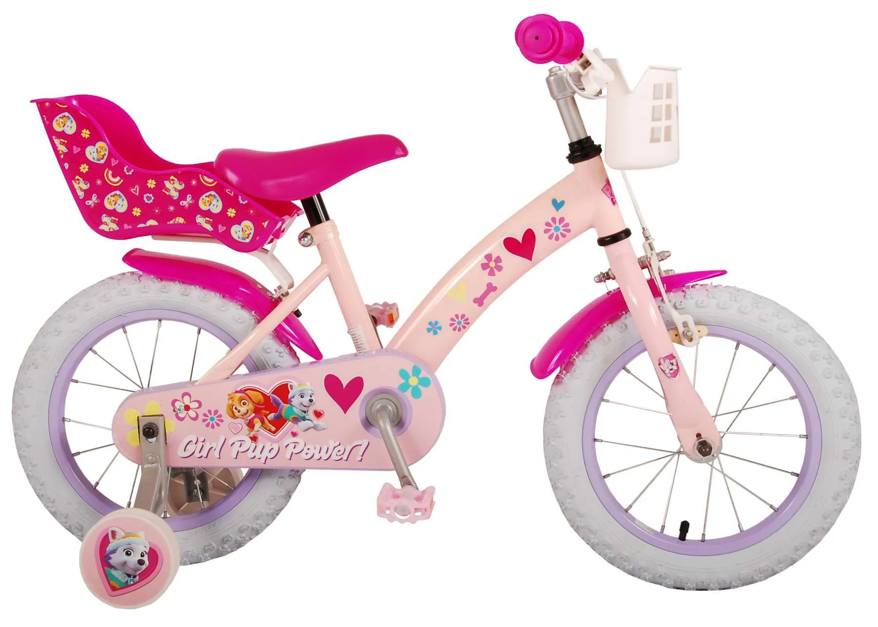 Bicicleta para niños Patrulla Canina 14 pulgadas Rosa