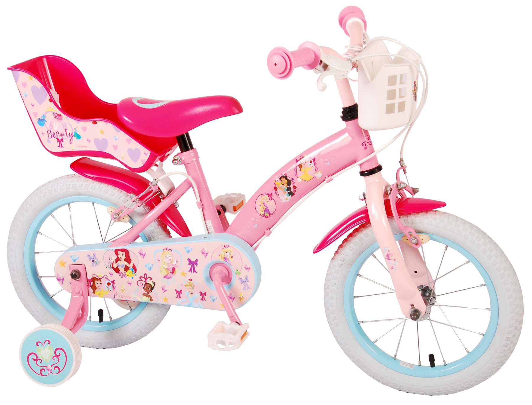 bicicleta para niños de 3 a 6 años princesas disney 14 pulgadas rosa