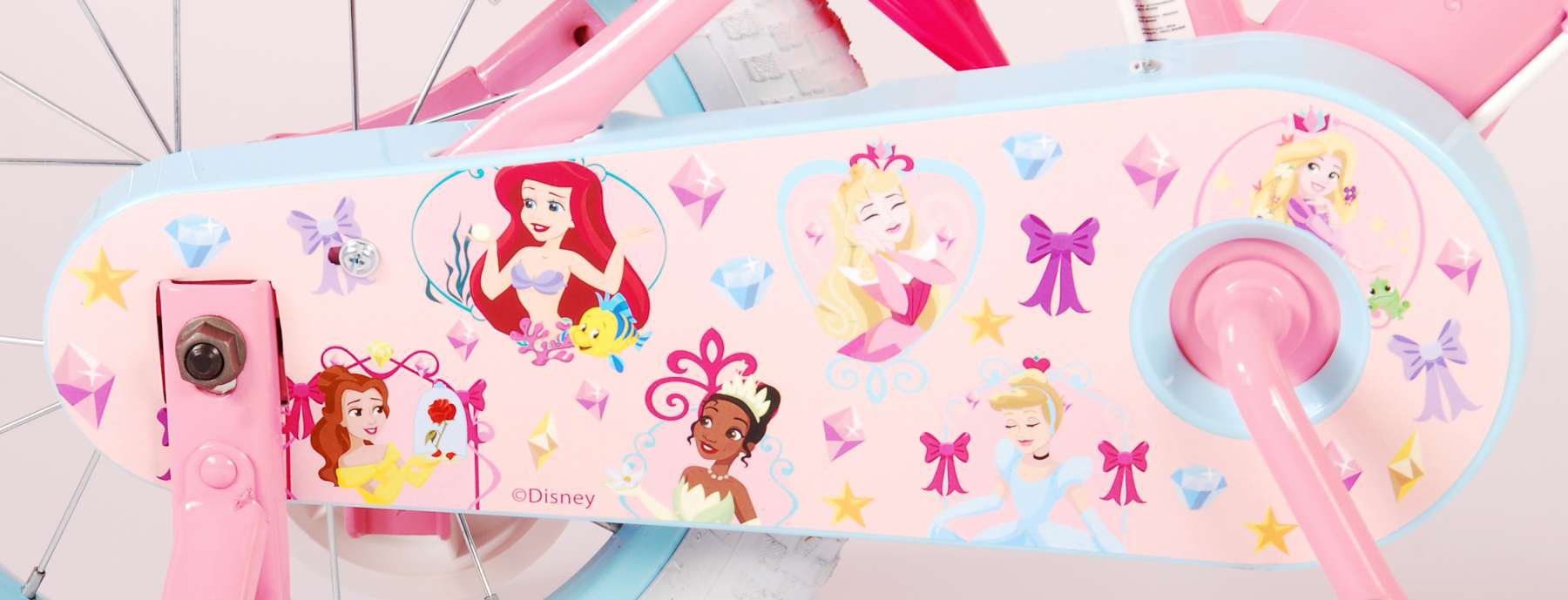 bicicleta con silla para niños princesas disney 14 pulgadas rosa