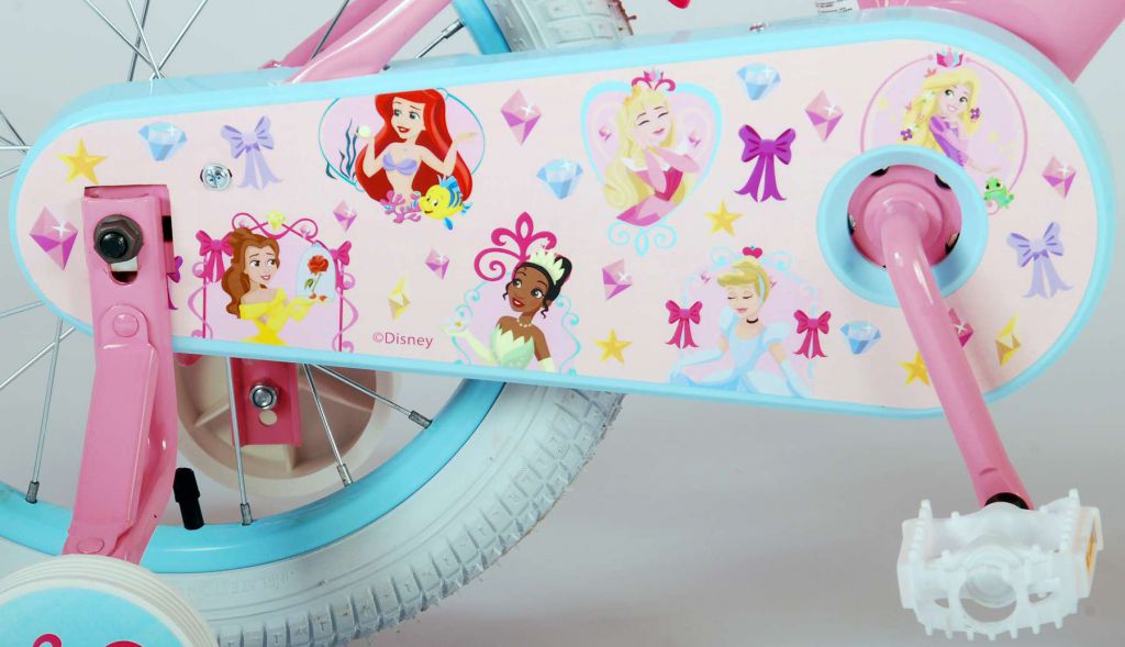 bicicleta con silla para niños princesas disney 16 pulgadas rosa