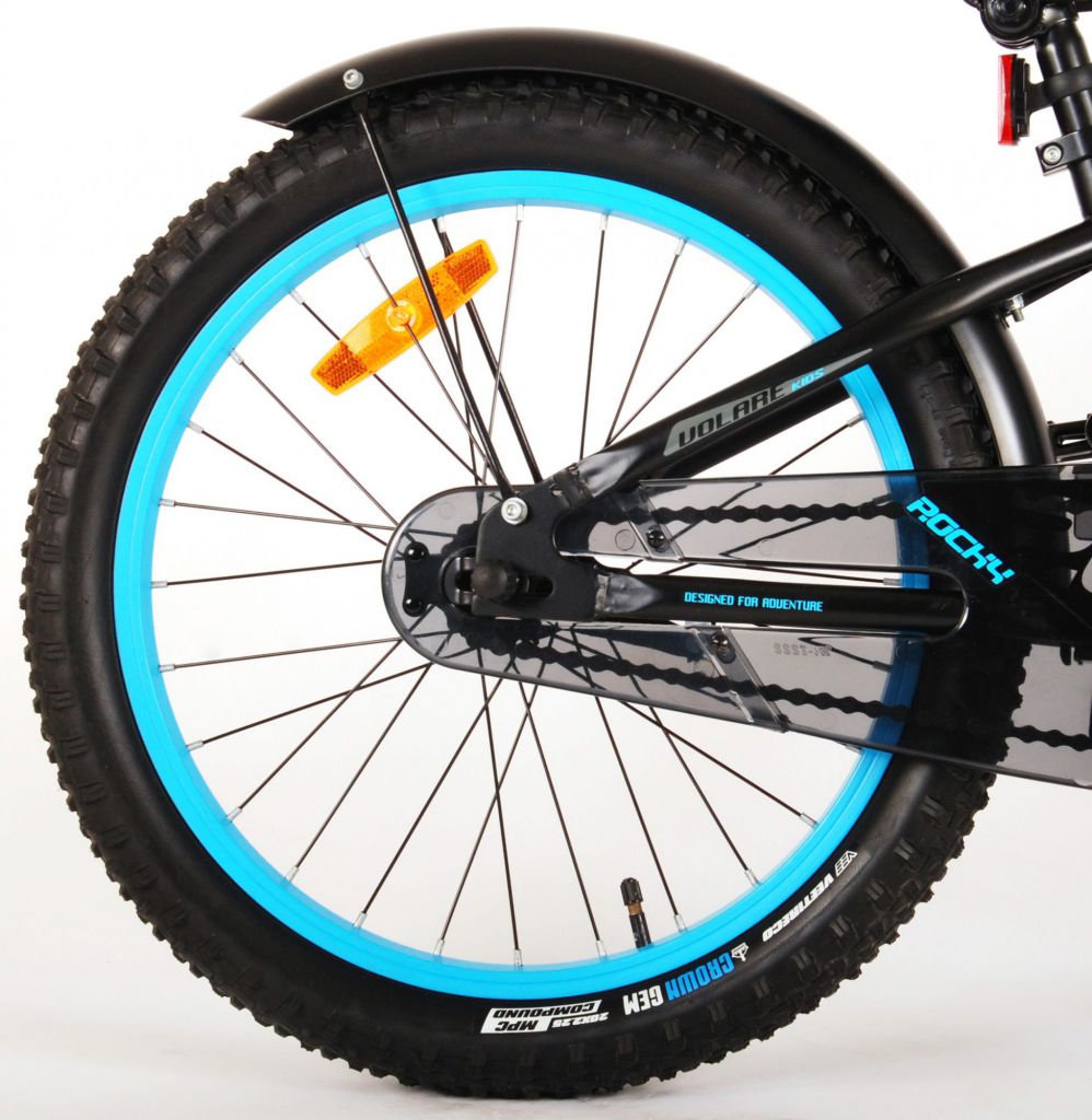 bicicleta con pedales para niños de 2 a 5 años rocky 20 pulgadas negra coleccion