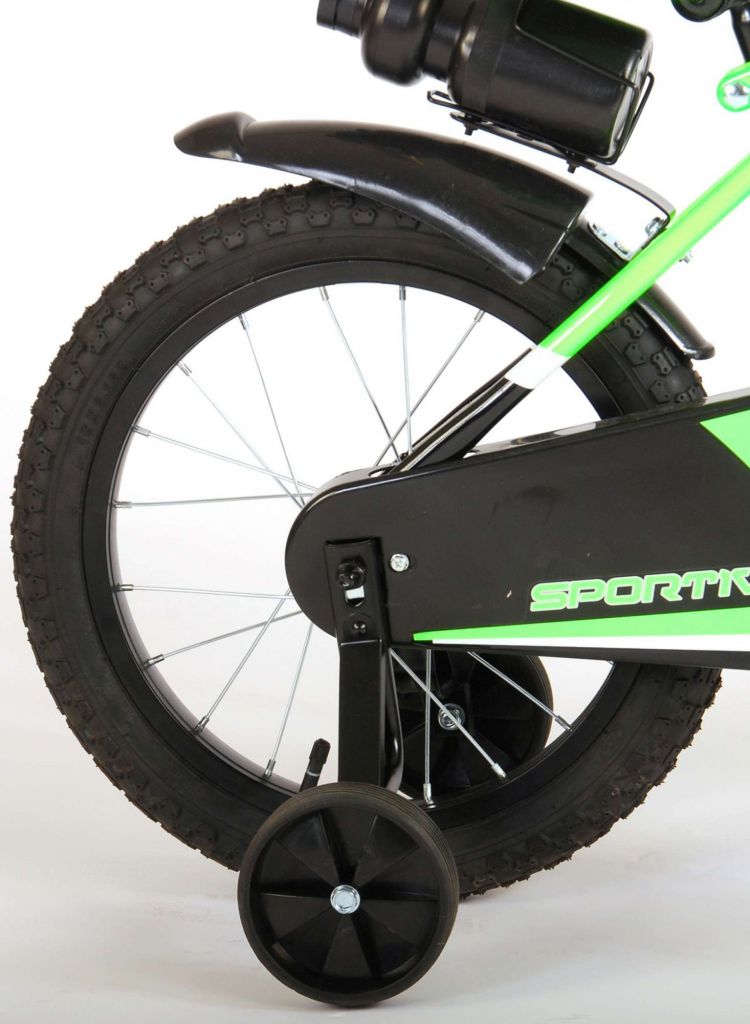 bicicleta con pedales para niños de 2 a 5 años sportivo 16 pulgadas neon verde - ruedines