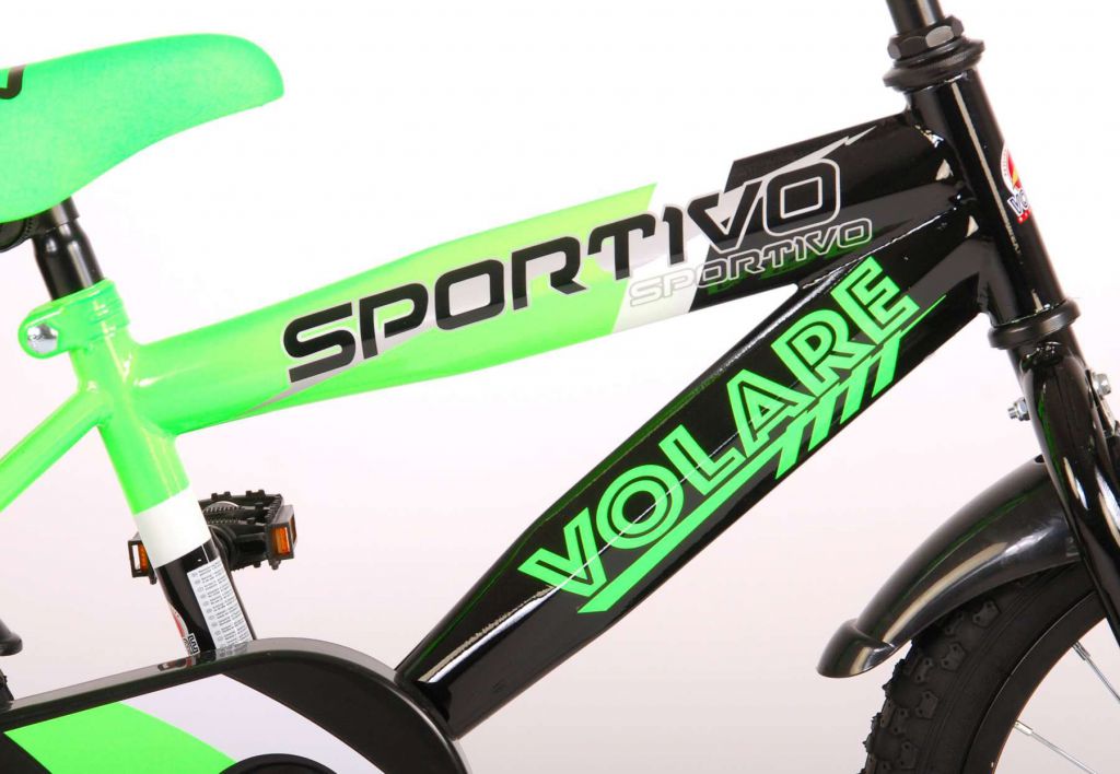 bicicleta para niña sportivo 16 pulgadas neon verde - cuadro