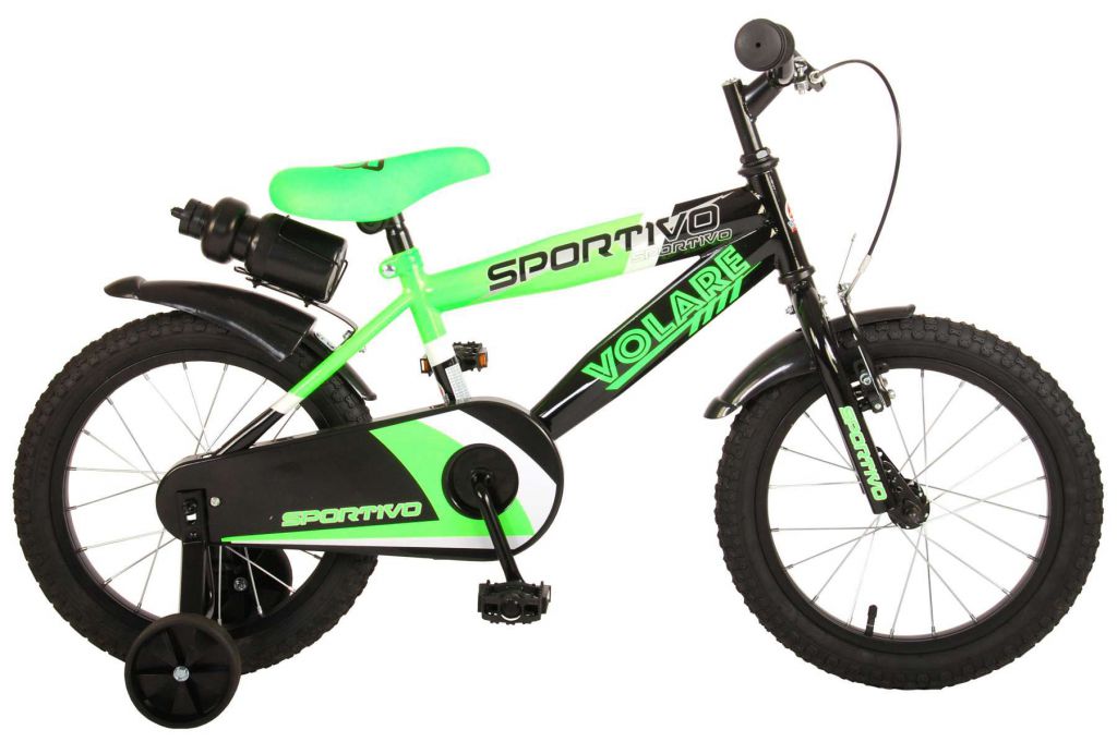 Bicicleta Infantil Deportiva 16 Pulgadas Verde Neón Volare