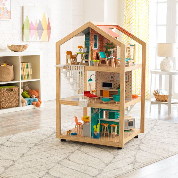 Imgen con todos los detalles de kidkraft mansion so stylish 65199