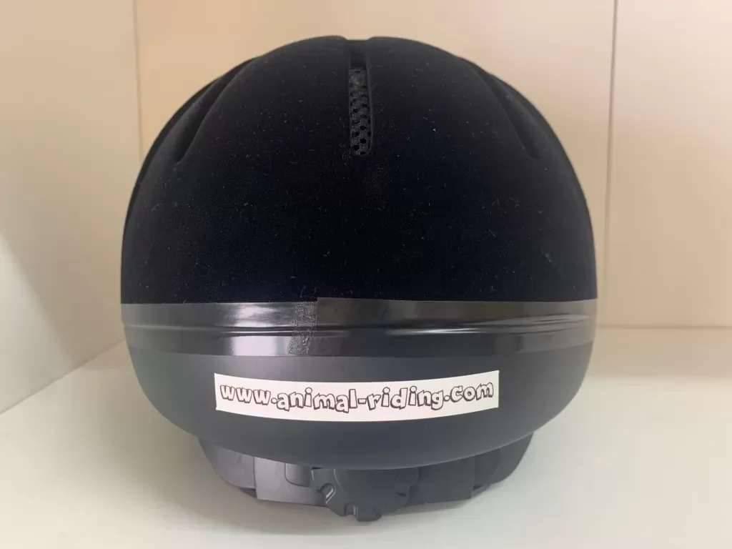Casco animal riding en negro terciopelo
