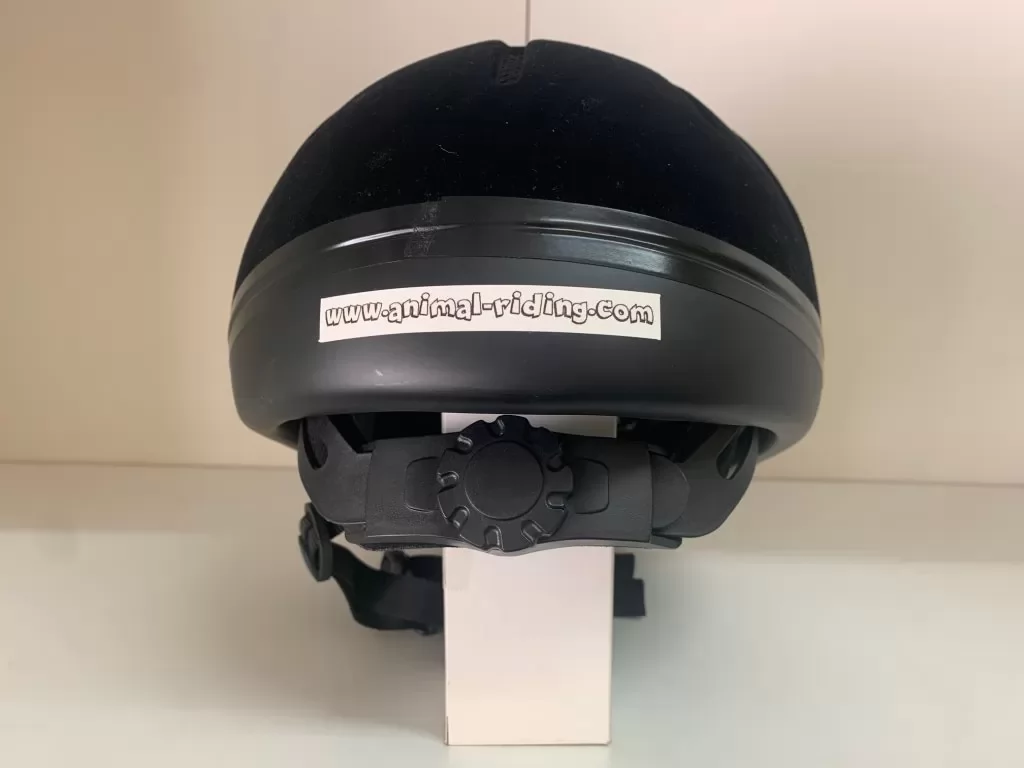 Casco animal riding en negro terciopelo