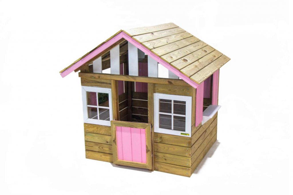 Casita de madera Masgames Lollipop Rosa - frontal