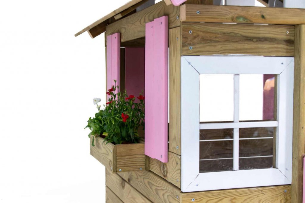 Casita de madera Masgames Lollipop Rosa - ventana