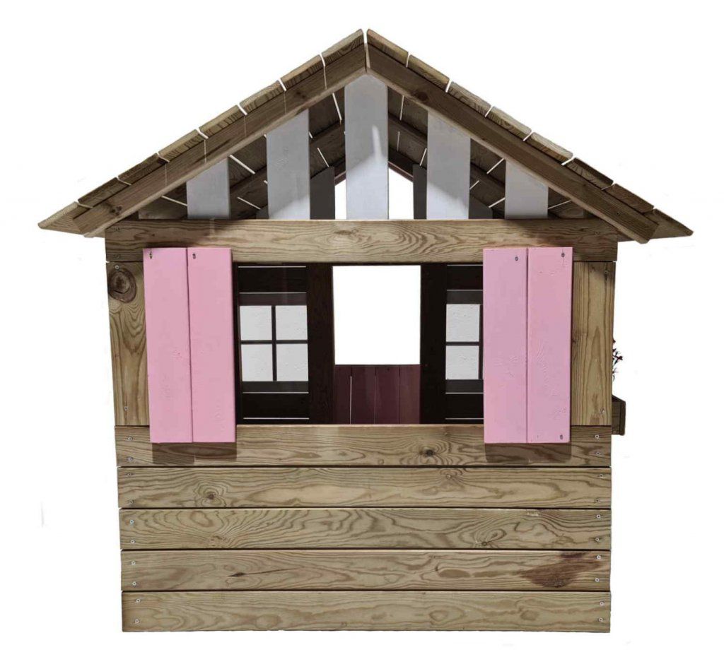 Casita de madera Masgames Lollipop Rosa - trasera