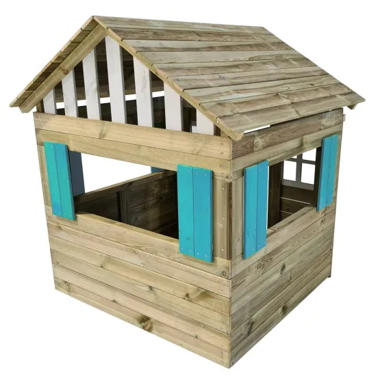 Casita de madera Masgames Lollipop Azul XL HORECA - trasera