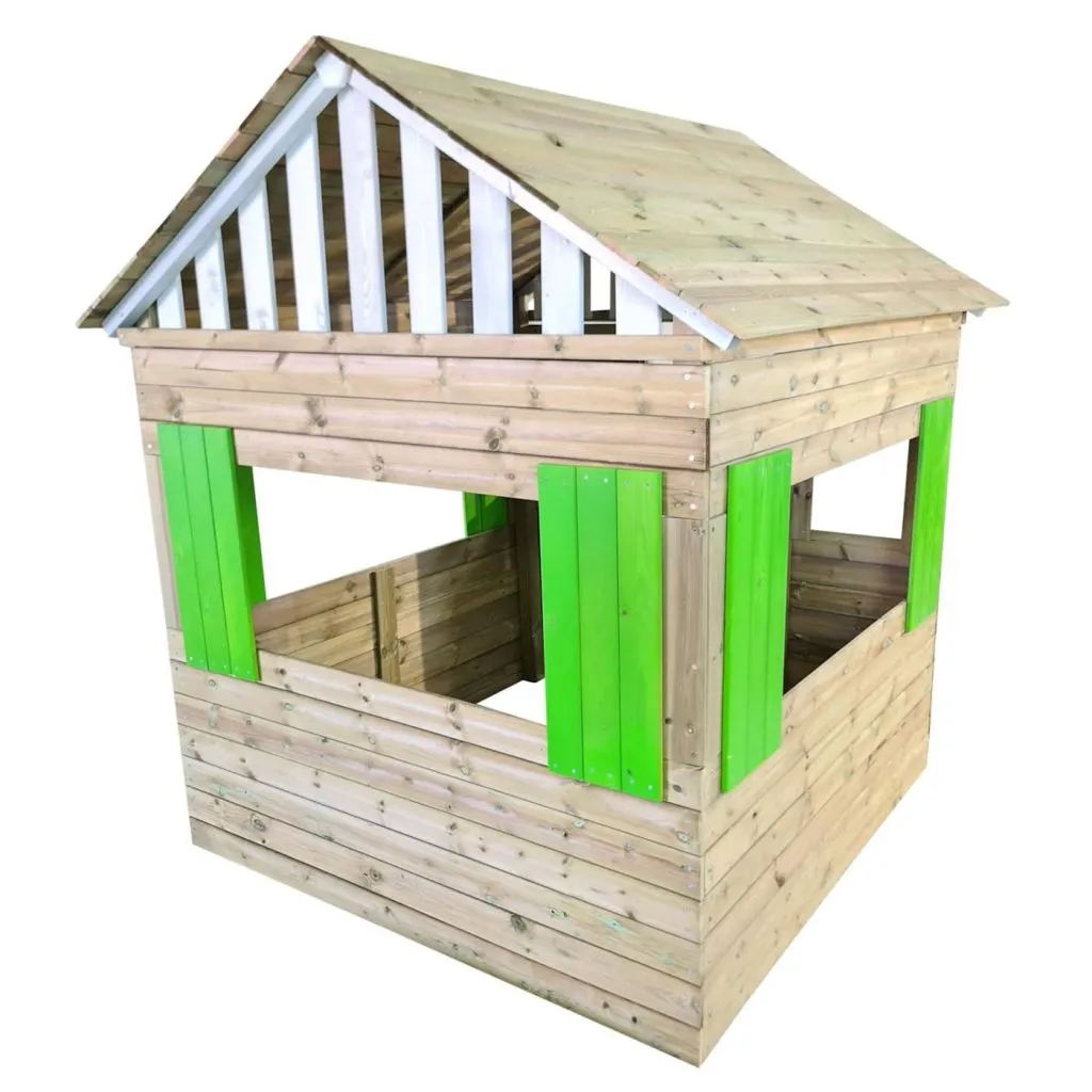 Casita de madera Masgames Lollipop Verde XXL Horeca - trasera