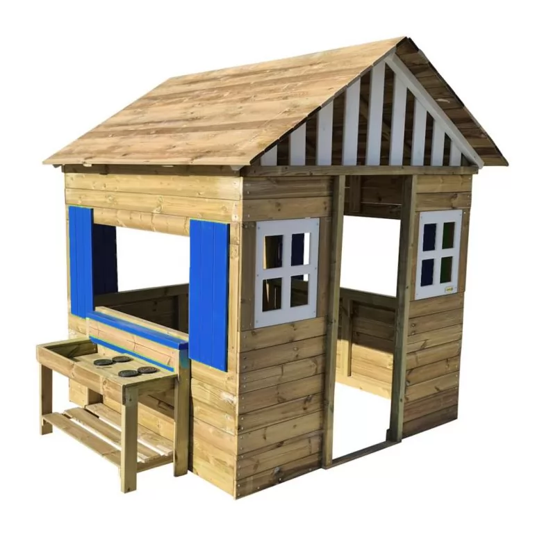 Casita de madera Masgames Lollipop Azul XXL con Cocina - Horeca