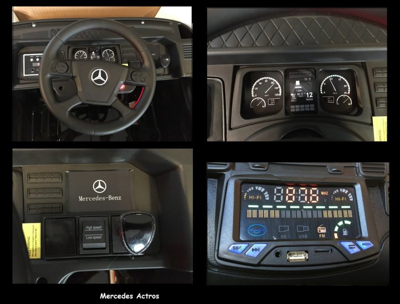 Camion Mercedes Actros Azul pintado detalles