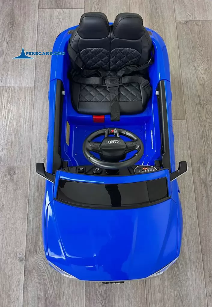 Audi SQ8 azul coche infantil electrico para niños vista cenital