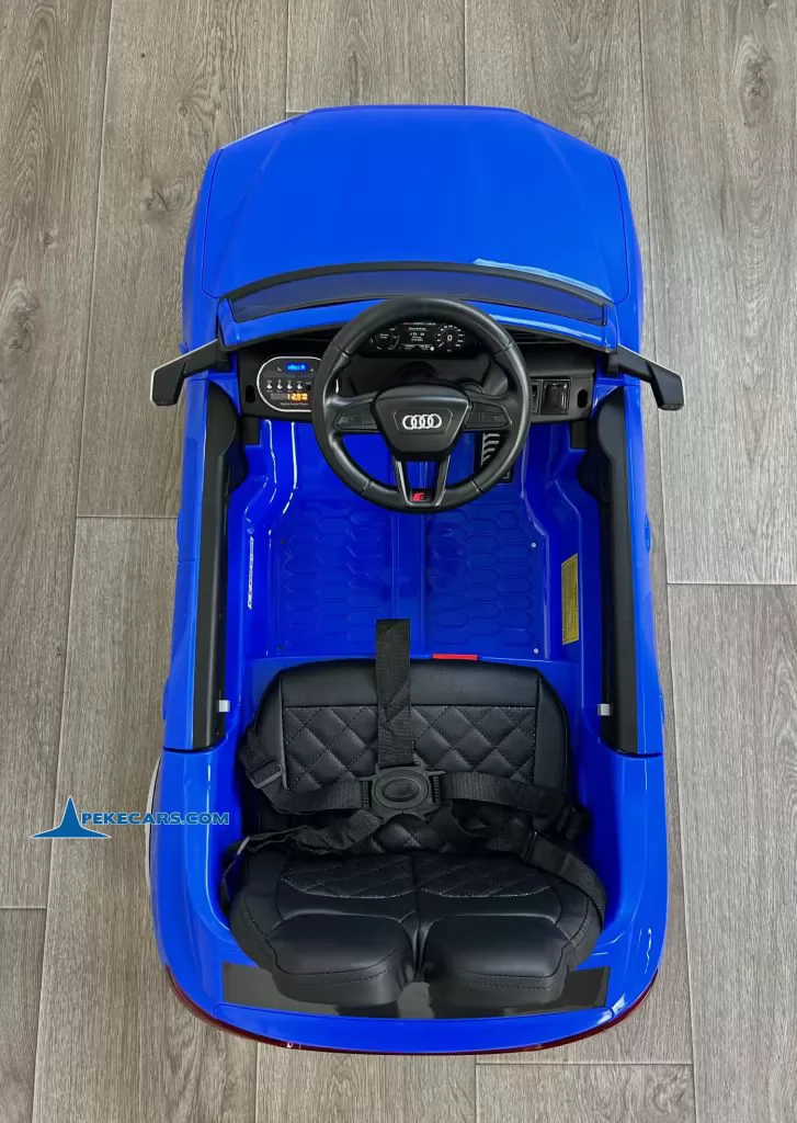 Audi SQ8 azul coche infantil electrico para niños vista arriba