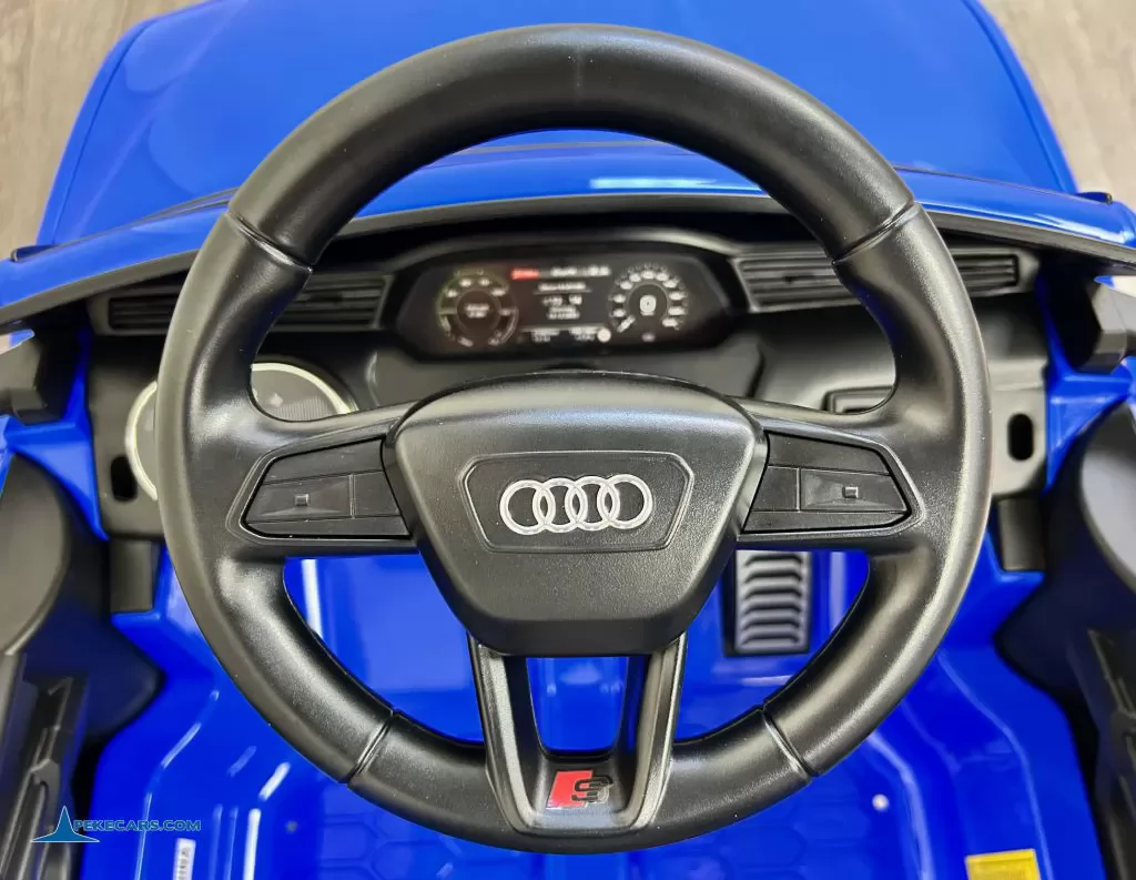 Audi SQ8 azul coche infantil electrico para niños volante