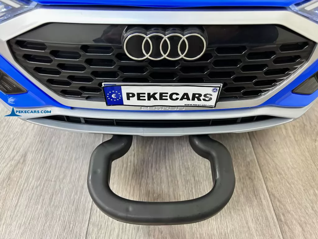 Audi SQ8 azul coche infantil electrico para niños asa de transporte