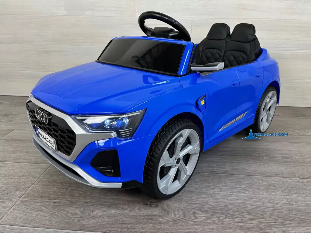 Audi SQ8 azul coche infantil electrico para niños vista frente derecha